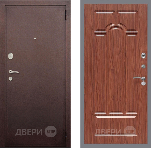 Дверь Рекс (REX) 2 Медный Антик FL-58 орех тисненый в Жуковский