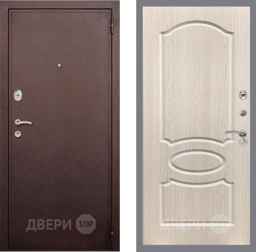 Входная металлическая Дверь Рекс (REX) 2 Медный Антик FL-128 Беленый дуб в Жуковский