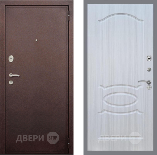 Входная металлическая Дверь Рекс (REX) 2 Медный Антик FL-128 Сандал белый в Жуковский