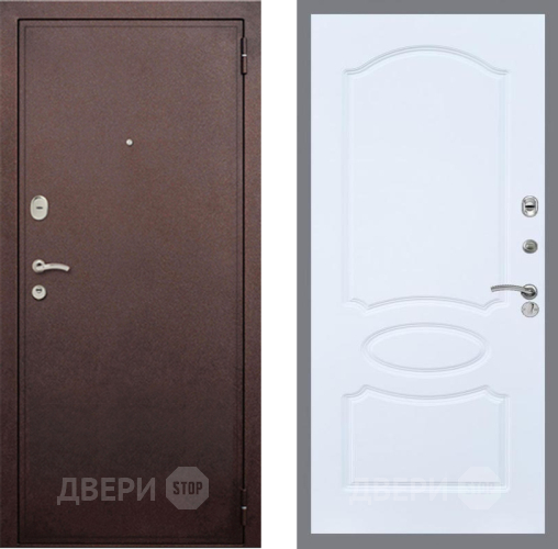 Входная металлическая Дверь Рекс (REX) 2 Медный Антик FL-128 Силк Сноу в Жуковский