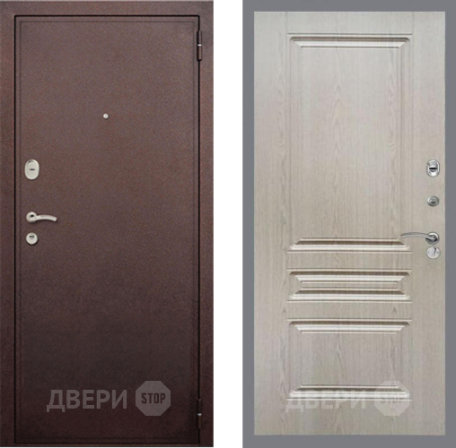 Дверь Рекс (REX) 2 Медный Антик FL-243 Беленый дуб в Жуковский