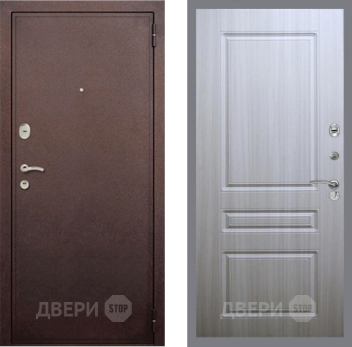Входная металлическая Дверь Рекс (REX) 2 Медный Антик FL-243 Сандал белый в Жуковский