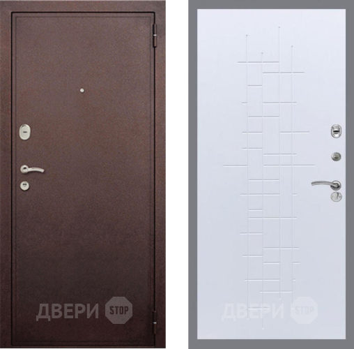 Входная металлическая Дверь Рекс (REX) 2 Медный Антик FL-289 Белый ясень в Жуковский
