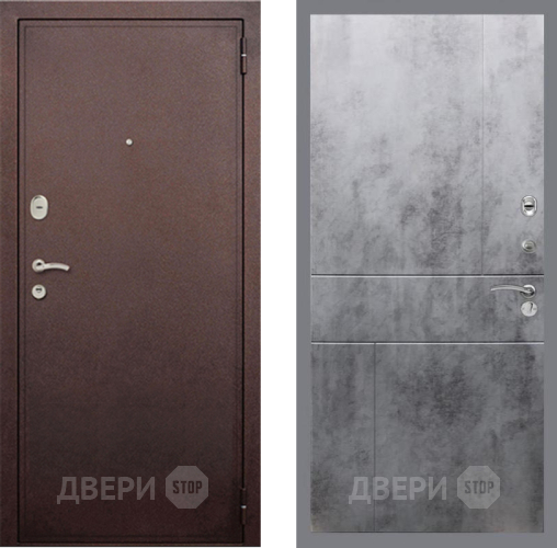 Входная металлическая Дверь Рекс (REX) 2 Медный Антик FL-290 Бетон темный в Жуковский