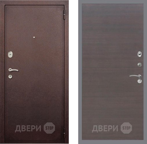 Входная металлическая Дверь Рекс (REX) 2 Медный Антик GL венге поперечный в Жуковский