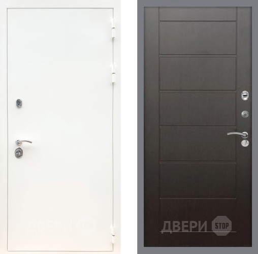 Входная металлическая Дверь Рекс (REX) 5 Белая Шагрень Сити Венге в Жуковский