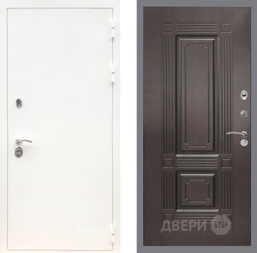 Входная металлическая Дверь Рекс (REX) 5 Белая Шагрень FL-2 Венге в Жуковский