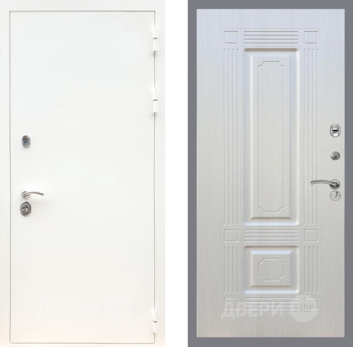 Входная металлическая Дверь Рекс (REX) 5 Белая Шагрень FL-2 Лиственница беж в Жуковский