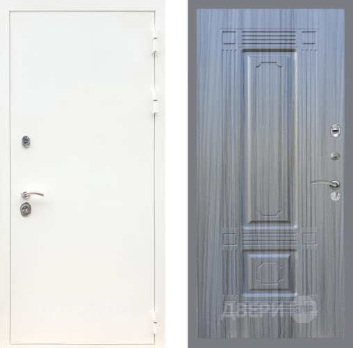Входная металлическая Дверь Рекс (REX) 5 Белая Шагрень FL-2 Сандал грей в Жуковский