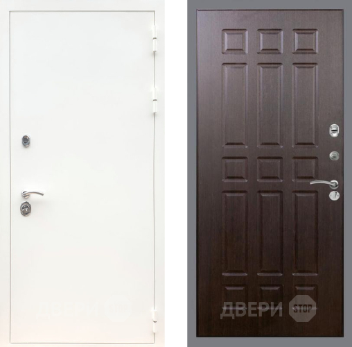 Входная металлическая Дверь Рекс (REX) 5 Белая Шагрень FL-33 Венге в Жуковский
