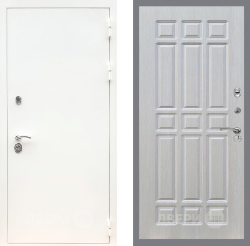 Входная металлическая Дверь Рекс (REX) 5 Белая Шагрень FL-33 Лиственница беж в Жуковский
