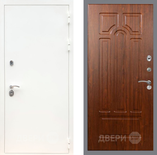 Входная металлическая Дверь Рекс (REX) 5 Белая Шагрень FL-58 Морёная берёза в Жуковский