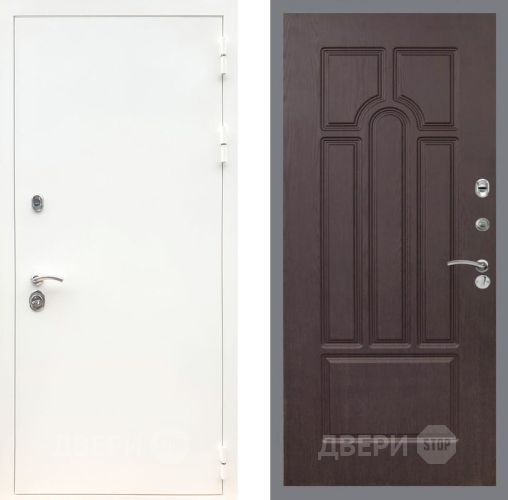 Входная металлическая Дверь Рекс (REX) 5 Белая Шагрень FL-58 Венге в Жуковский