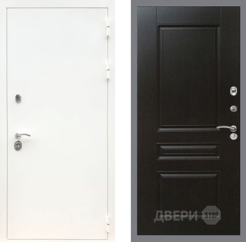 Входная металлическая Дверь Рекс (REX) 5 Белая Шагрень FL-243 Венге в Жуковский
