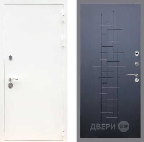 Входная металлическая Дверь Рекс (REX) 5 Белая Шагрень FL-289 Ясень черный в Жуковский