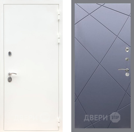 Входная металлическая Дверь Рекс (REX) 5 Белая Шагрень FL-291 Силк титан в Жуковский