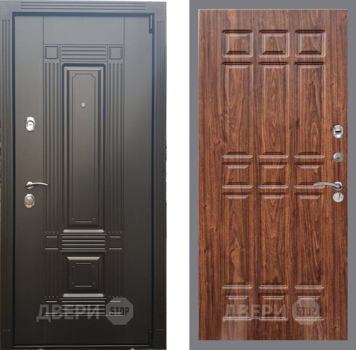 Входная металлическая Дверь Рекс (REX) 9 FL-33 орех тисненый в Жуковский