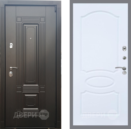 Входная металлическая Дверь Рекс (REX) 9 FL-128 Силк Сноу в Жуковский