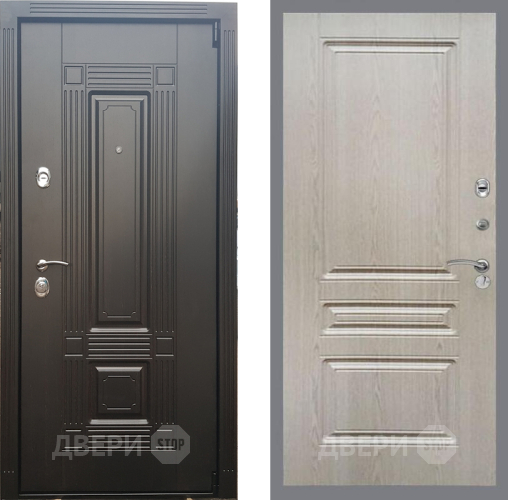 Входная металлическая Дверь Рекс (REX) 9 FL-243 Беленый дуб в Жуковский