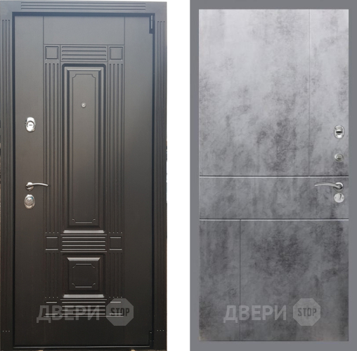 Входная металлическая Дверь Рекс (REX) 9 FL-290 Бетон темный в Жуковский