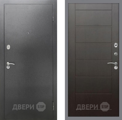 Входная металлическая Дверь Рекс (REX) 2А Серебро Антик Сити Венге в Жуковский