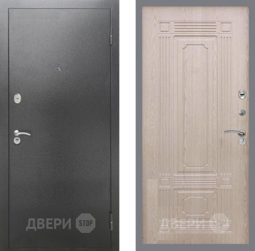 Входная металлическая Дверь Рекс (REX) 2А Серебро Антик FL-2 Беленый дуб в Жуковский