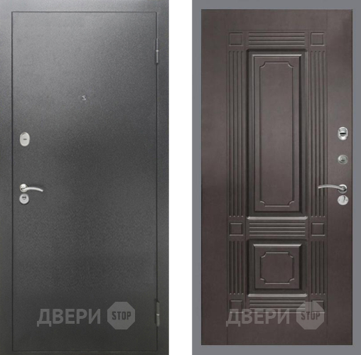 Входная металлическая Дверь Рекс (REX) 2А Серебро Антик FL-2 Венге в Жуковский