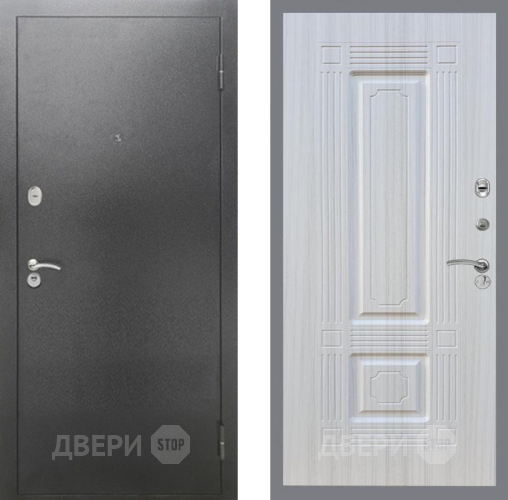 Входная металлическая Дверь Рекс (REX) 2А Серебро Антик FL-2 Сандал белый в Жуковский