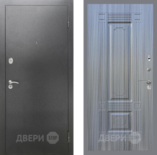 Входная металлическая Дверь Рекс (REX) 2А Серебро Антик FL-2 Сандал грей в Жуковский