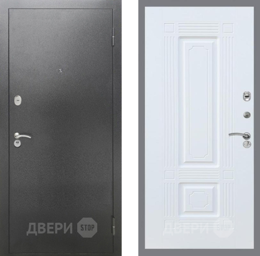 Входная металлическая Дверь Рекс (REX) 2А Серебро Антик FL-2 Силк Сноу в Жуковский