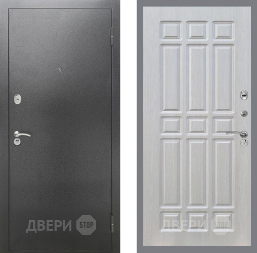 Входная металлическая Дверь Рекс (REX) 2А Серебро Антик FL-33 Лиственница беж в Жуковский