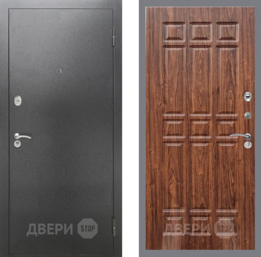 Входная металлическая Дверь Рекс (REX) 2А Серебро Антик FL-33 орех тисненый в Жуковский