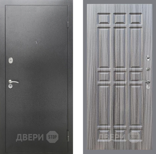 Входная металлическая Дверь Рекс (REX) 2А Серебро Антик FL-33 Сандал грей в Жуковский