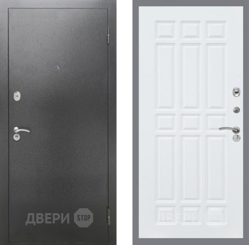 Входная металлическая Дверь Рекс (REX) 2А Серебро Антик FL-33 Силк Сноу в Жуковский