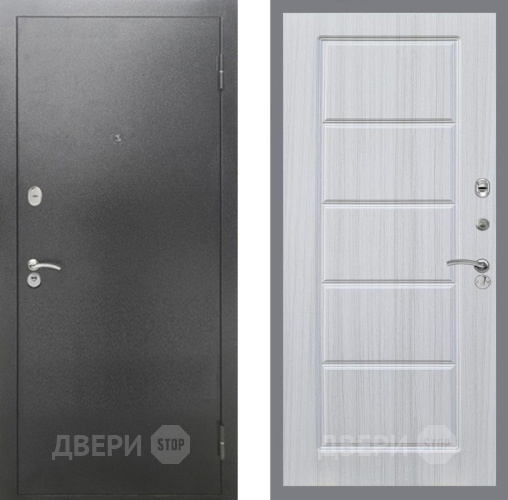 Входная металлическая Дверь Рекс (REX) 2А Серебро Антик FL-39 Сандал белый в Жуковский