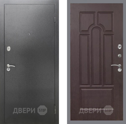 Входная металлическая Дверь Рекс (REX) 2А Серебро Антик FL-58 Венге в Жуковский