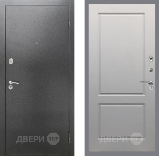 Входная металлическая Дверь Рекс (REX) 2А Серебро Антик FL-117 Грей софт в Жуковский