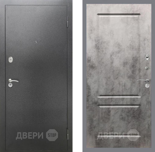 Дверь Рекс (REX) 2А Серебро Антик FL-117 Бетон темный в Жуковский