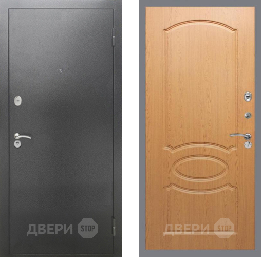 Входная металлическая Дверь Рекс (REX) 2А Серебро Антик FL-128 Дуб в Жуковский