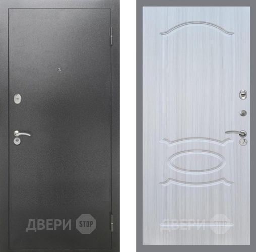Входная металлическая Дверь Рекс (REX) 2А Серебро Антик FL-128 Сандал белый в Жуковский
