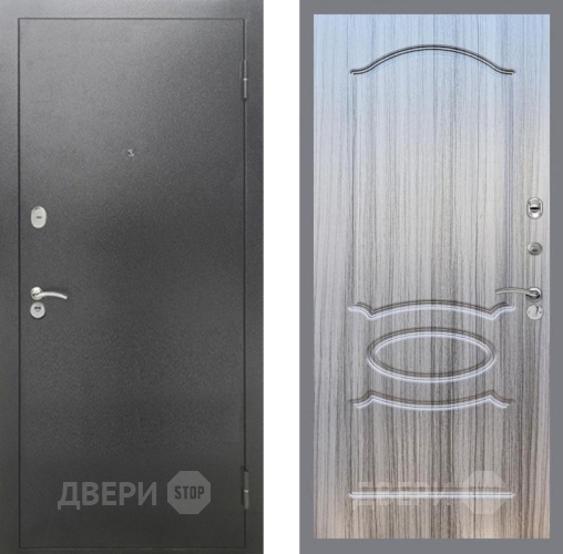 Входная металлическая Дверь Рекс (REX) 2А Серебро Антик FL-128 Сандал грей в Жуковский