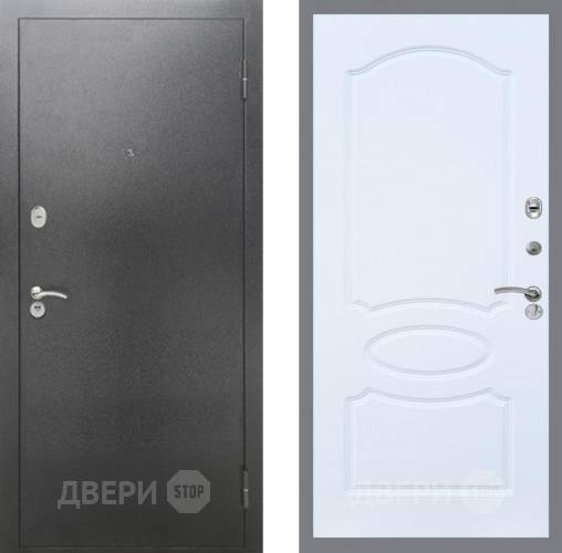 Входная металлическая Дверь Рекс (REX) 2А Серебро Антик FL-128 Силк Сноу в Жуковский