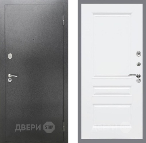 Входная металлическая Дверь Рекс (REX) 2А Серебро Антик FL-243 Силк Сноу в Жуковский