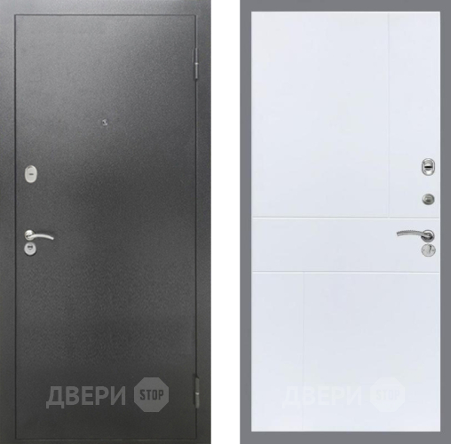 Входная металлическая Дверь Рекс (REX) 2А Серебро Антик FL-290 Силк Сноу в Жуковский