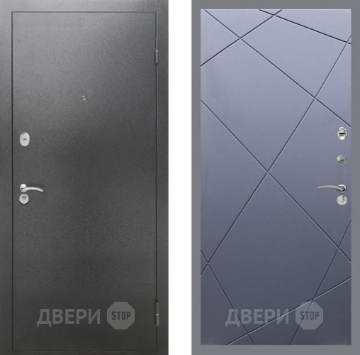 Входная металлическая Дверь Рекс (REX) 2А Серебро Антик FL-291 Силк титан в Жуковский