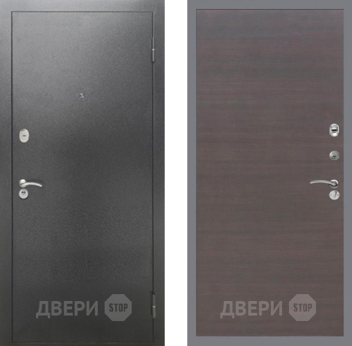 Входная металлическая Дверь Рекс (REX) 2А Серебро Антик GL венге поперечный в Жуковский
