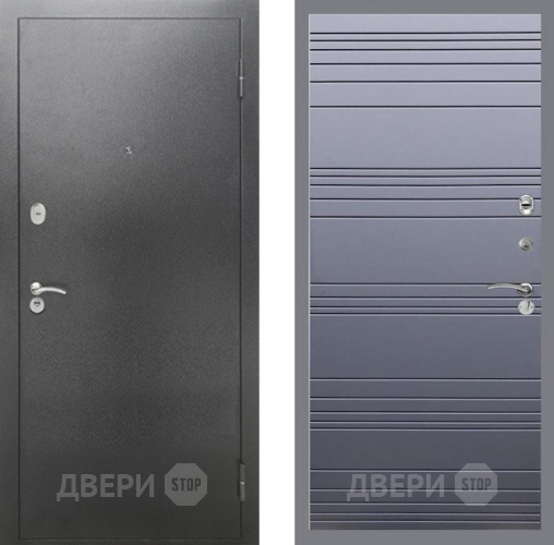 Дверь Рекс (REX) 2А Серебро Антик Line Силк титан в Жуковский