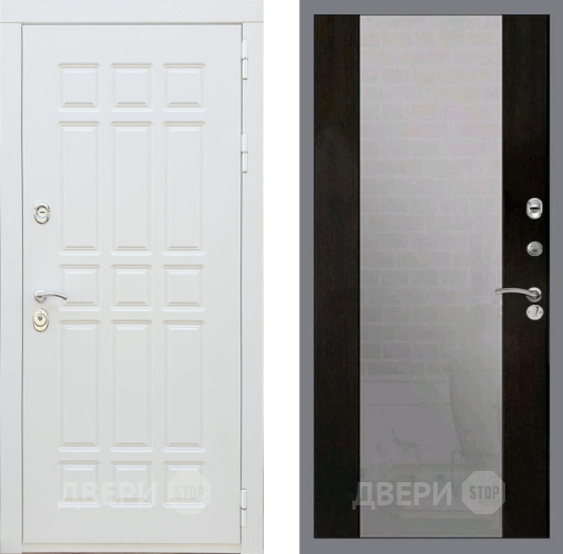 Входная металлическая Дверь Рекс (REX) 8 Силк Сноу СБ-16 Зеркало Венге в Жуковский