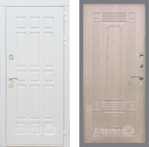 Входная металлическая Дверь Рекс (REX) 8 Силк Сноу FL-2 Беленый дуб в Жуковский