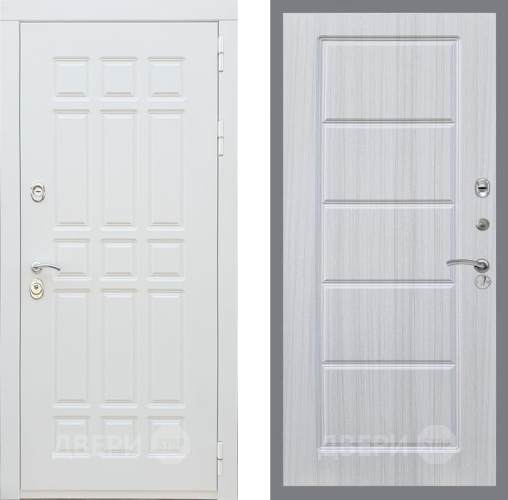 Входная металлическая Дверь Рекс (REX) 8 Силк Сноу FL-39 Сандал белый в Жуковский